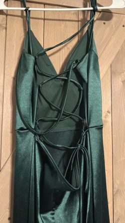 Large size forest green dress