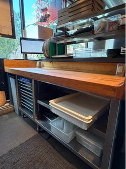 Custom One Of A Kind John Boos Maple Work Top Table 78” L x 30” W (35” tall)
