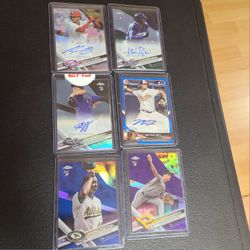 Various AUTOGRAPHED Baseball Rookie Cards