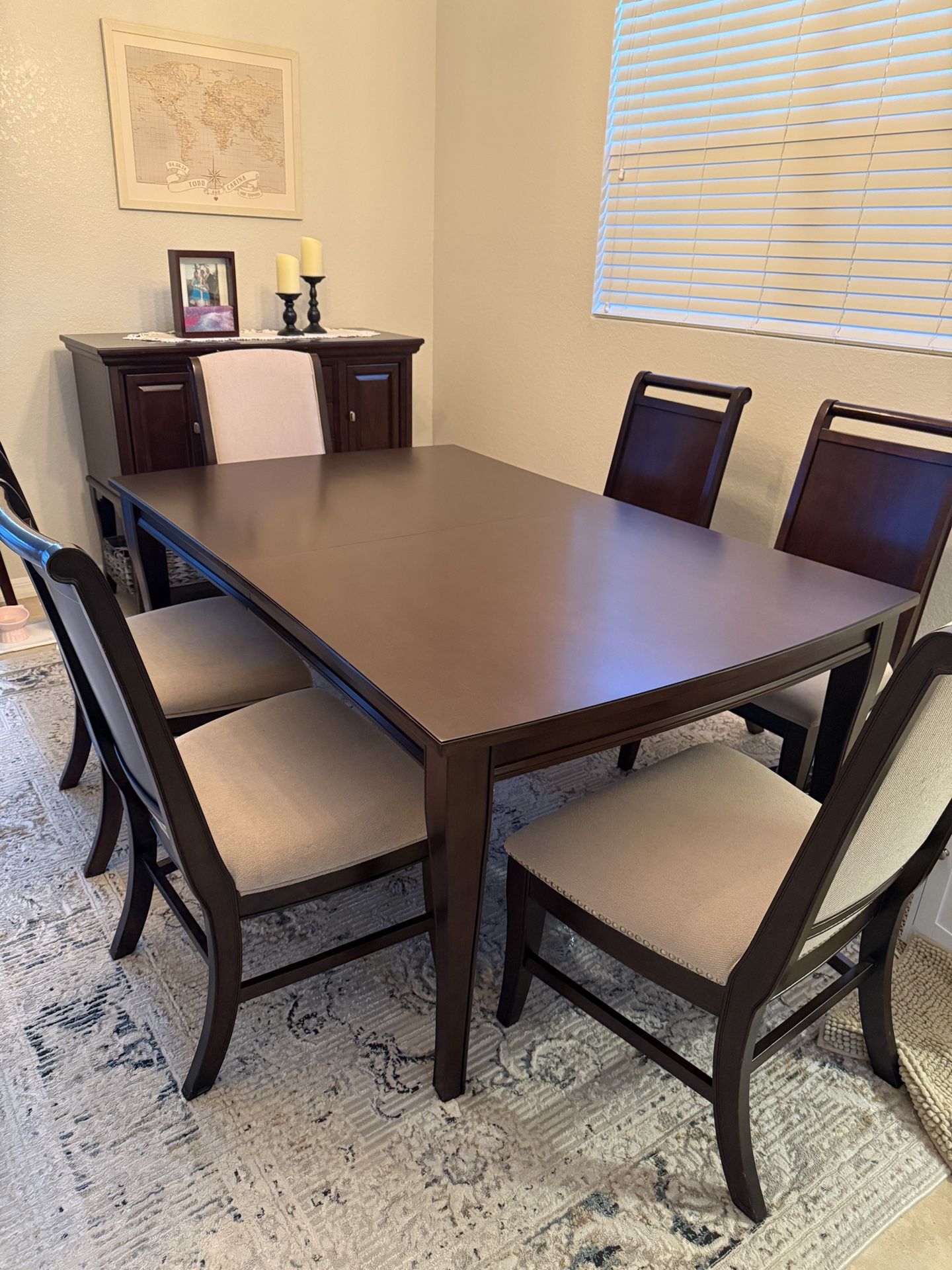 Beautiful Dining Room Table And Buffet Table Set