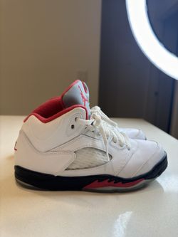 Jordan 5 Retro (ps) Little Kids 440889-102 Size 3y White Black Red