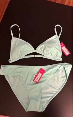 Mint green Ribbed Bikini Set with Tags