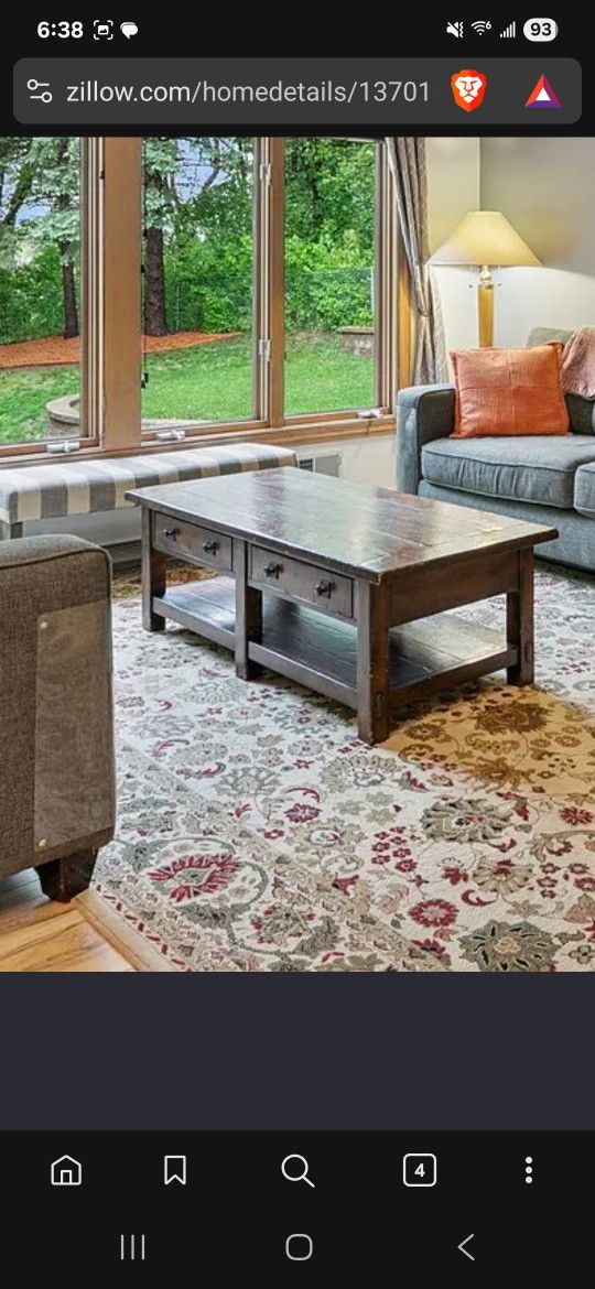 Rustic Solid Wood Coffee Table