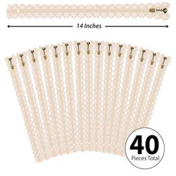 40 Pack Lace Zippers – Nude 12” Decorative Floral Trim ✂️✨
