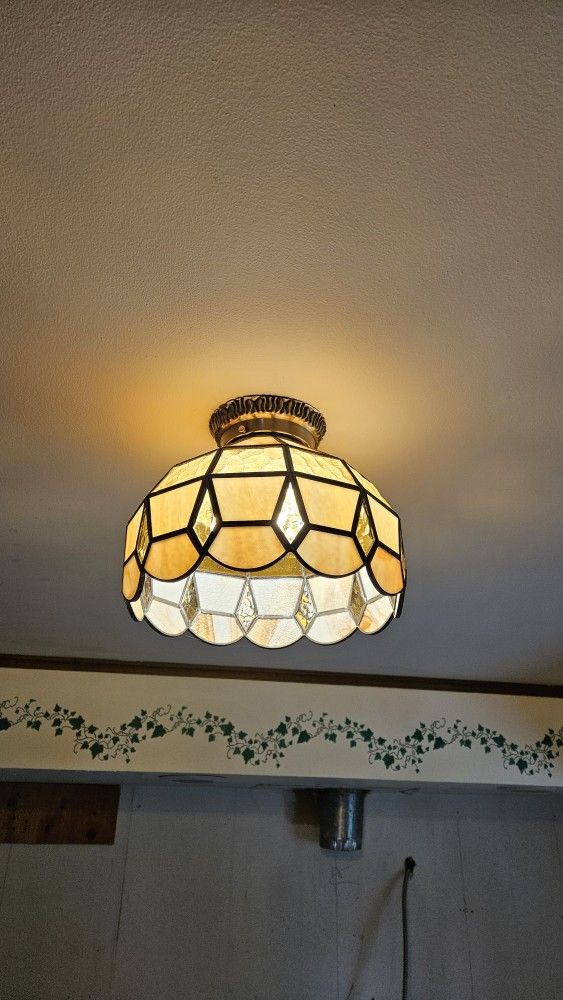 Antique Glass Light Fixture