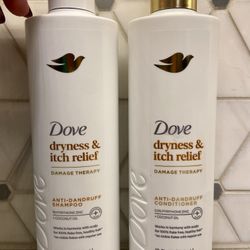 Dove Damage Therapy Derma Shampoo and Conditioner for Flaky Scalp Dryness + Itch NEW
