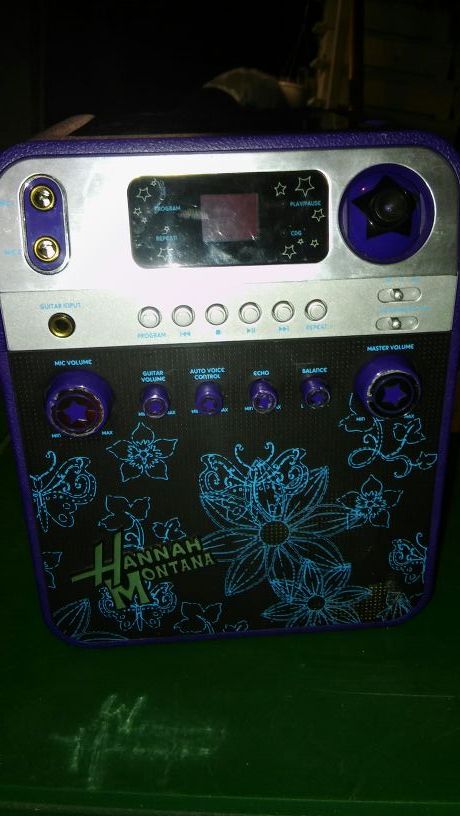 Karaoke machine with camera and guitar hook up