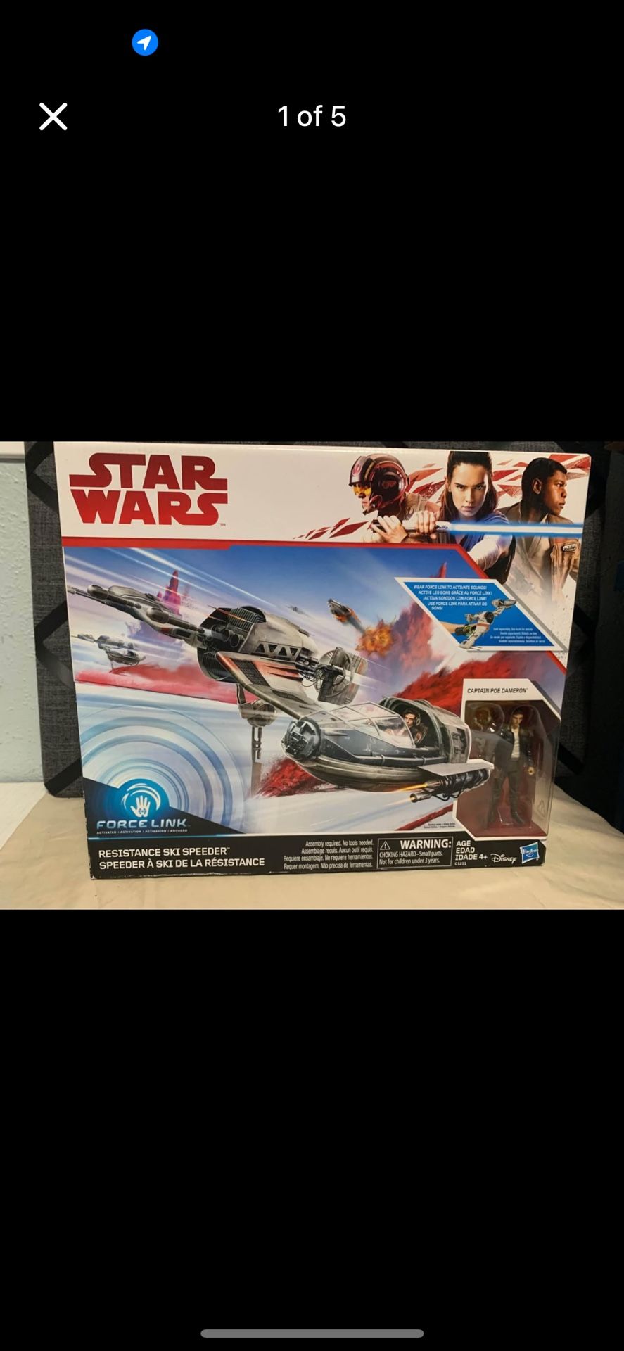 Star Wars Resistance Ski Speeder w/ Poe Dameron Figure Last Jedi 2017 New