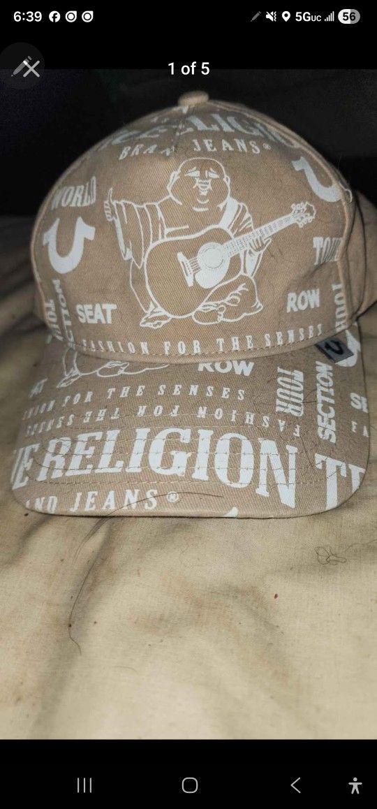 True Religion logo snapback.