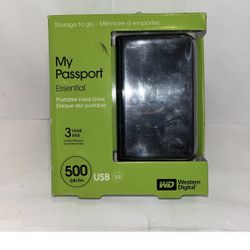 Western Digital My Passport Essential 500 GB,External,5400 RPM $25 New
