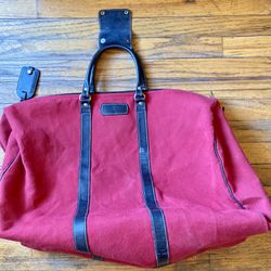 T. Anthony Vintage Red Travel Duffle Bag 