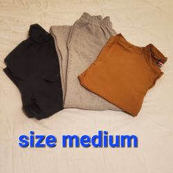 Mens Long Sleeve, Short Sleeve Size, Sweatpant Size Medium