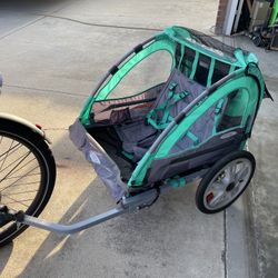 Instep Quick-N-Ez Tow Behind Double Bike Trailer