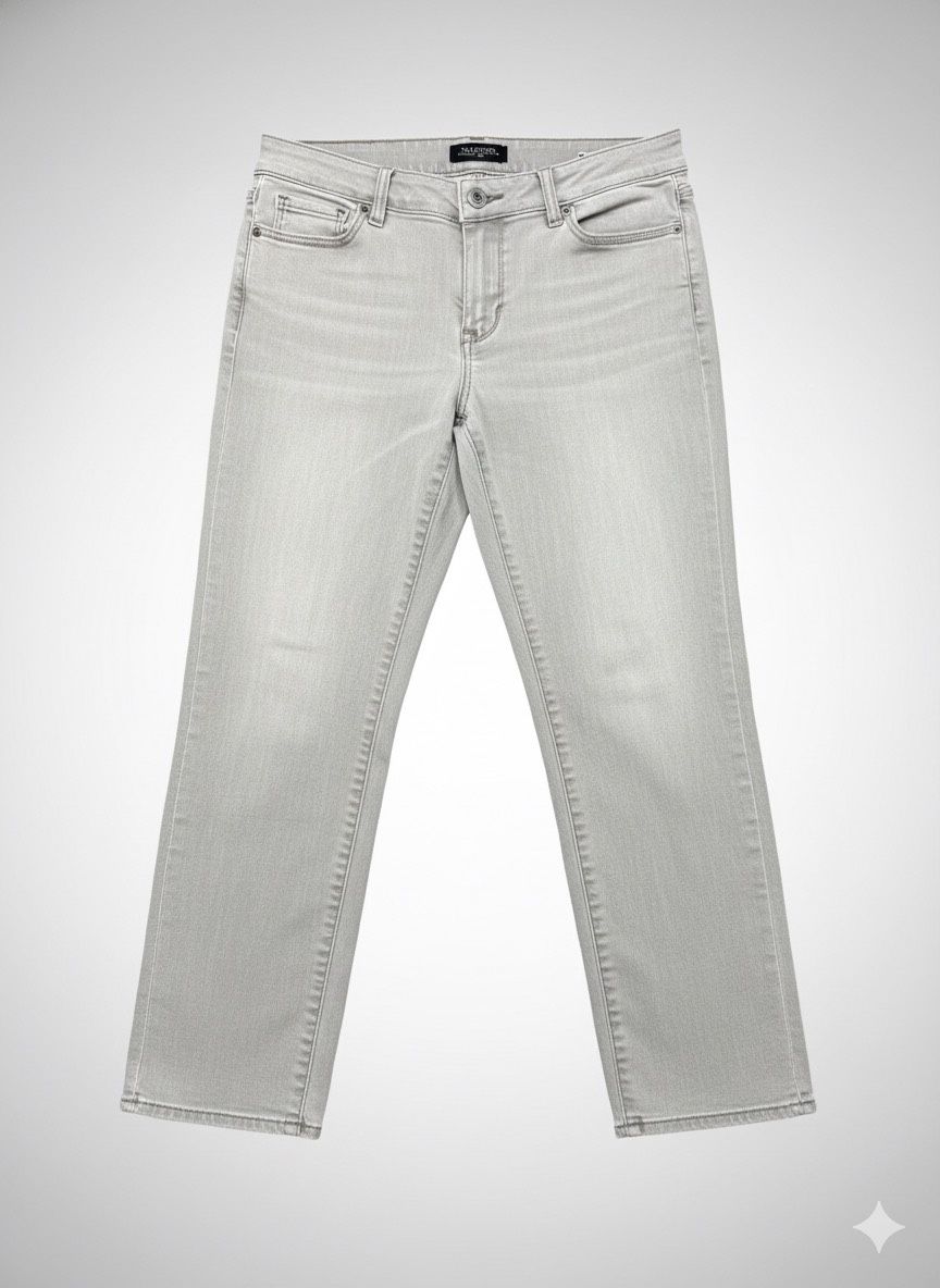 Talbots Women’s Boyfriend Jeans – Size 10P – Light Gray Flawless Five-Pocket Petite Fit