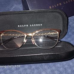Women's Ralph Lauren Gold And Black Eyeglasses