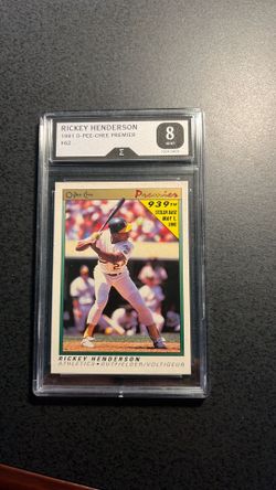 Ricky Henderson 1991 Graded 8