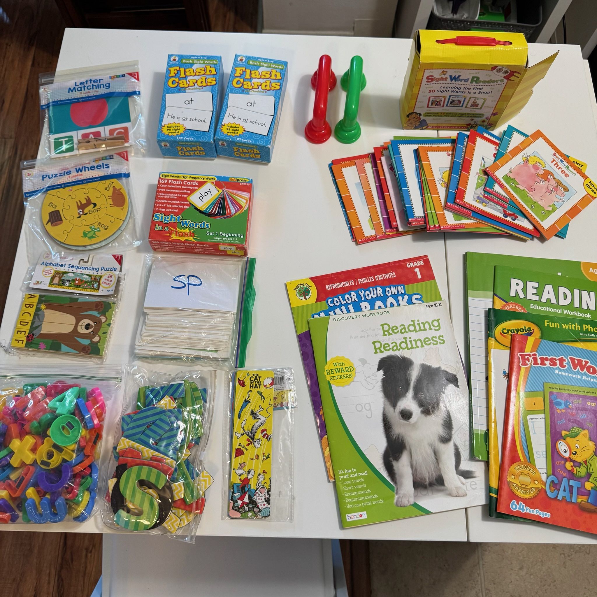 Sight Words Learning to Read Pack - Books, Flash Cards, Letters, Games, Puzzles