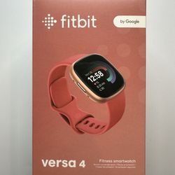 NEW Fitbit Versa 4 Fitness Smartwatch Pink Sand Band