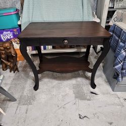 I Just Finished This Beautiful Vintage Accent Table.  All Wood. No Drawer
