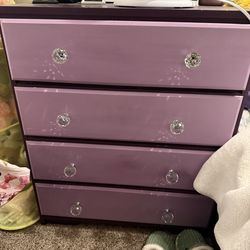 Purple dresser w/4 drawers