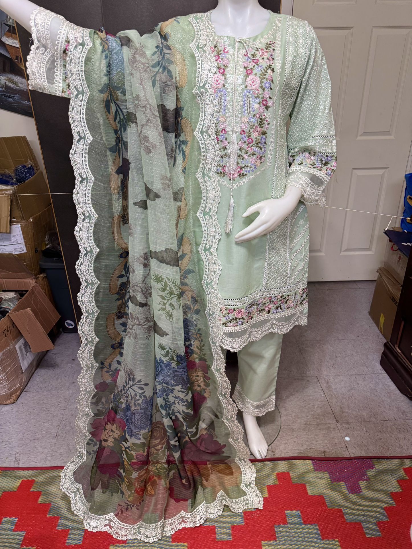 Cotton Embroidered Dress