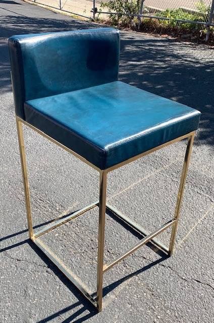 Italian Leather Barstool, Calligaris Stool, (only one Avail)