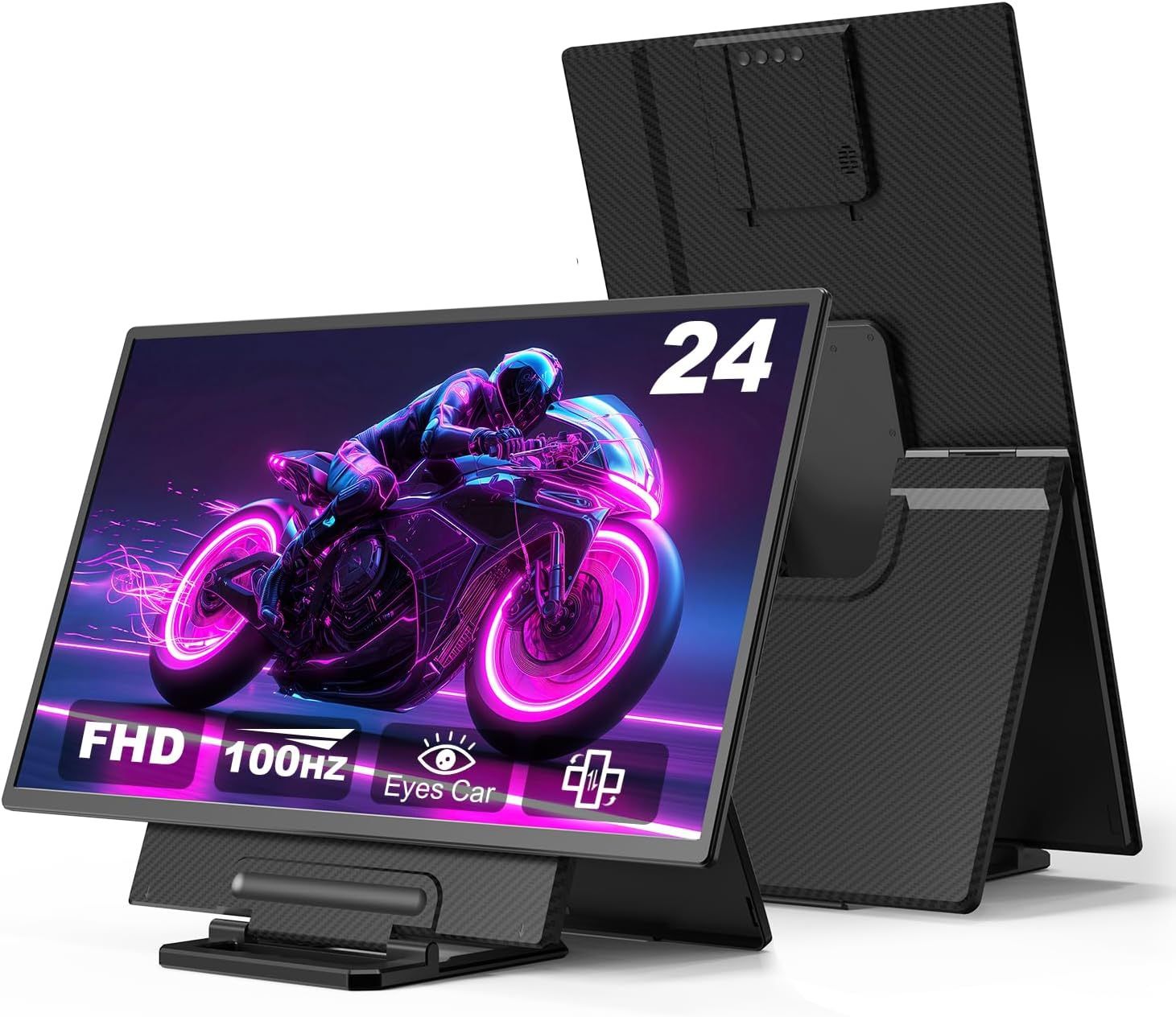 24" Large portable 1080P Monitor FHD 100Hz Laptop Screen Extender 