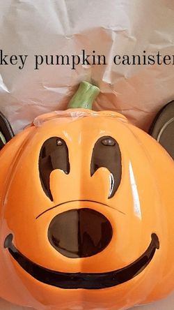 Brand New Mickey Pumpkin Canister