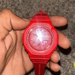 Red men’s gshock watch