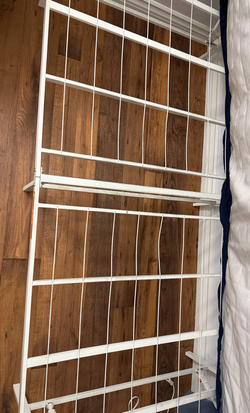 White Twin bed frame