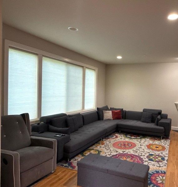 Sectional Couch With Pillows And Ottoman