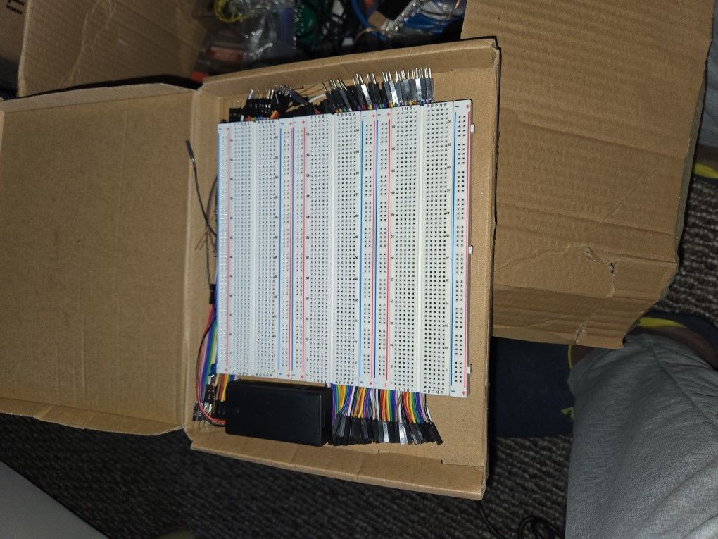 3 Electronic Breadboards With Jumpers & Power