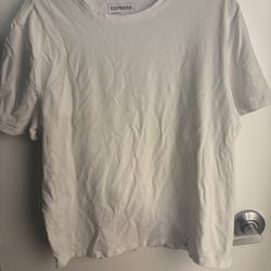 Express Men's White Slim Stretch Moisture Wicking Crew Neck T-Shirt XL