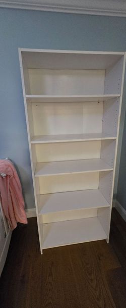 White bookshelf