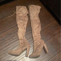 Suede Thigh High Boots