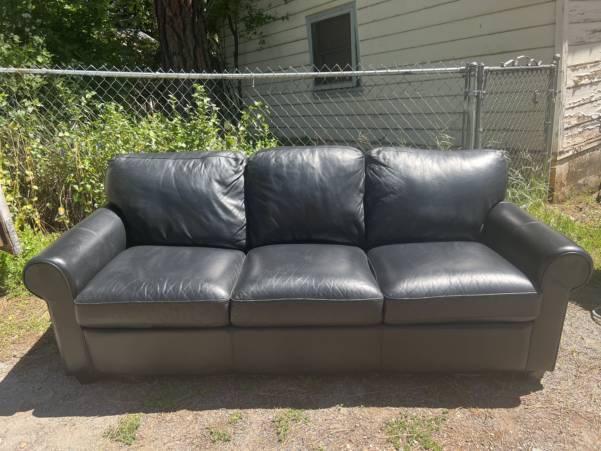 Black Leather Macy’s Couch