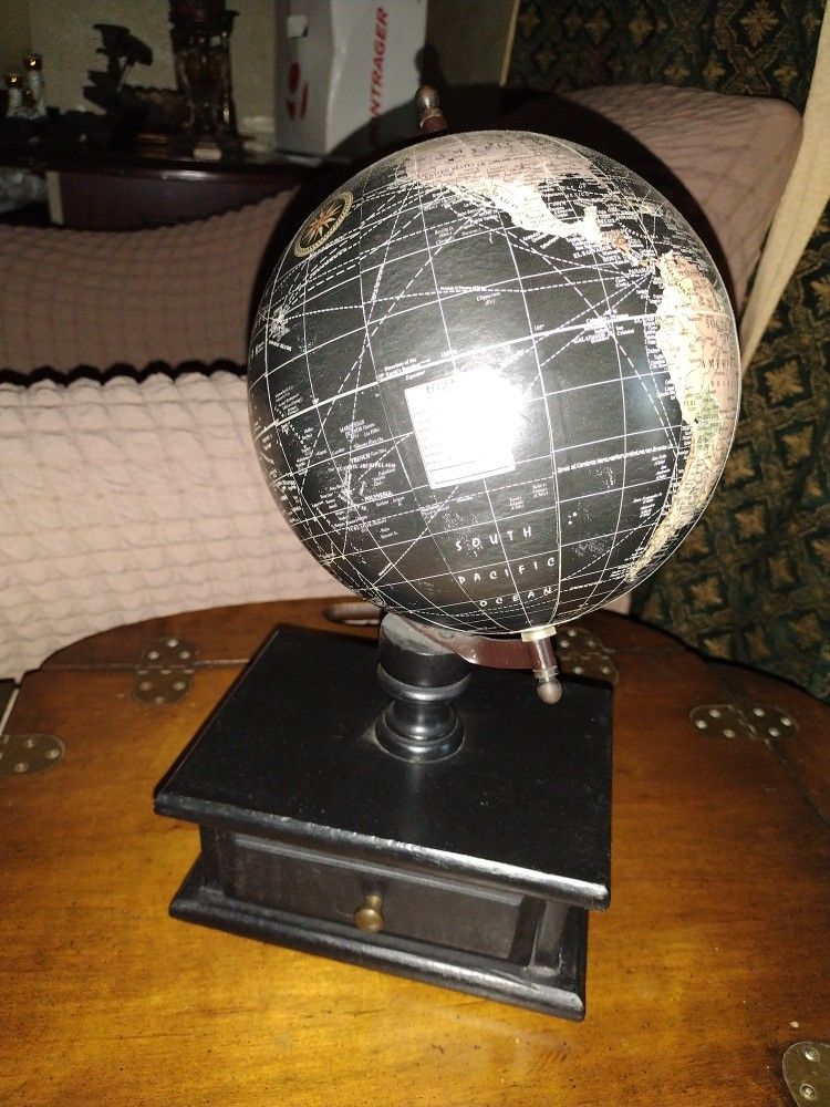 Black Globe With Drawer