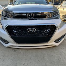 2015-2017 Hyundai Sonata Hybrid OEM WHITE FRONT BUMPER