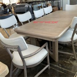 New dining table set with 8 chairs and extension leaf