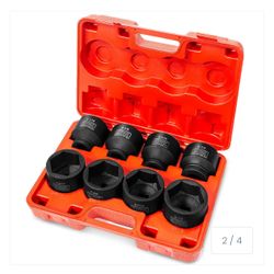 Stark USA 8-Pieces Socket Set Deep Shallow Impact Wrench SAE 3/4" Drive w/ Case SKU: 35722