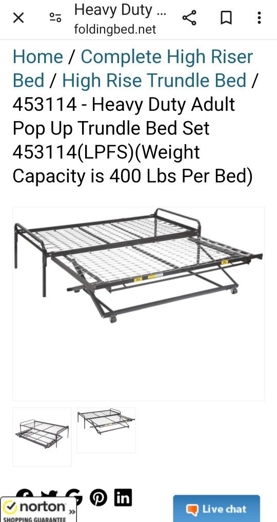 $50 Obo Heavy duty High Rise Trundle Bed