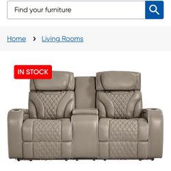 New! In-Box For Sale $2k Rooms 2 Go Message & Heated Reclining Loveseat