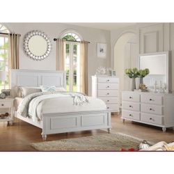 4- Pc Bedroom set Dresser,Mirror  Nightstand (1) Queen size bed frame  Not including Mattress and Box Sp