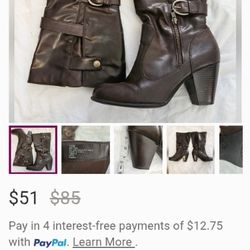 LIz &Co Beautiful Brown Thigh High Boots