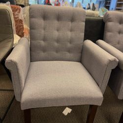 Lounge Chair, Fabric with Armrest Dining Chair Hotel Living Room Dining Room Solid Wood Seat $120 for 2