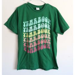 Green Yearbook Graphic Tee - Size Medium