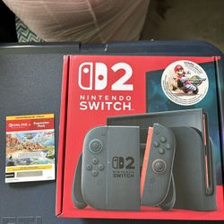 Nintendo Switch 2 w/Mario Kart World And Nintendo 12 Mo Membership