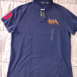 Ralph Lauren Polo Triple Pony Shirt Size XL NWT Custom Slim Fit