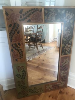 Pier 1 solid wood mirror