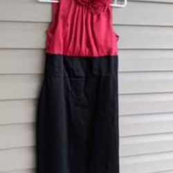 Elegant And Classy Red And Black Cocktail Dress.